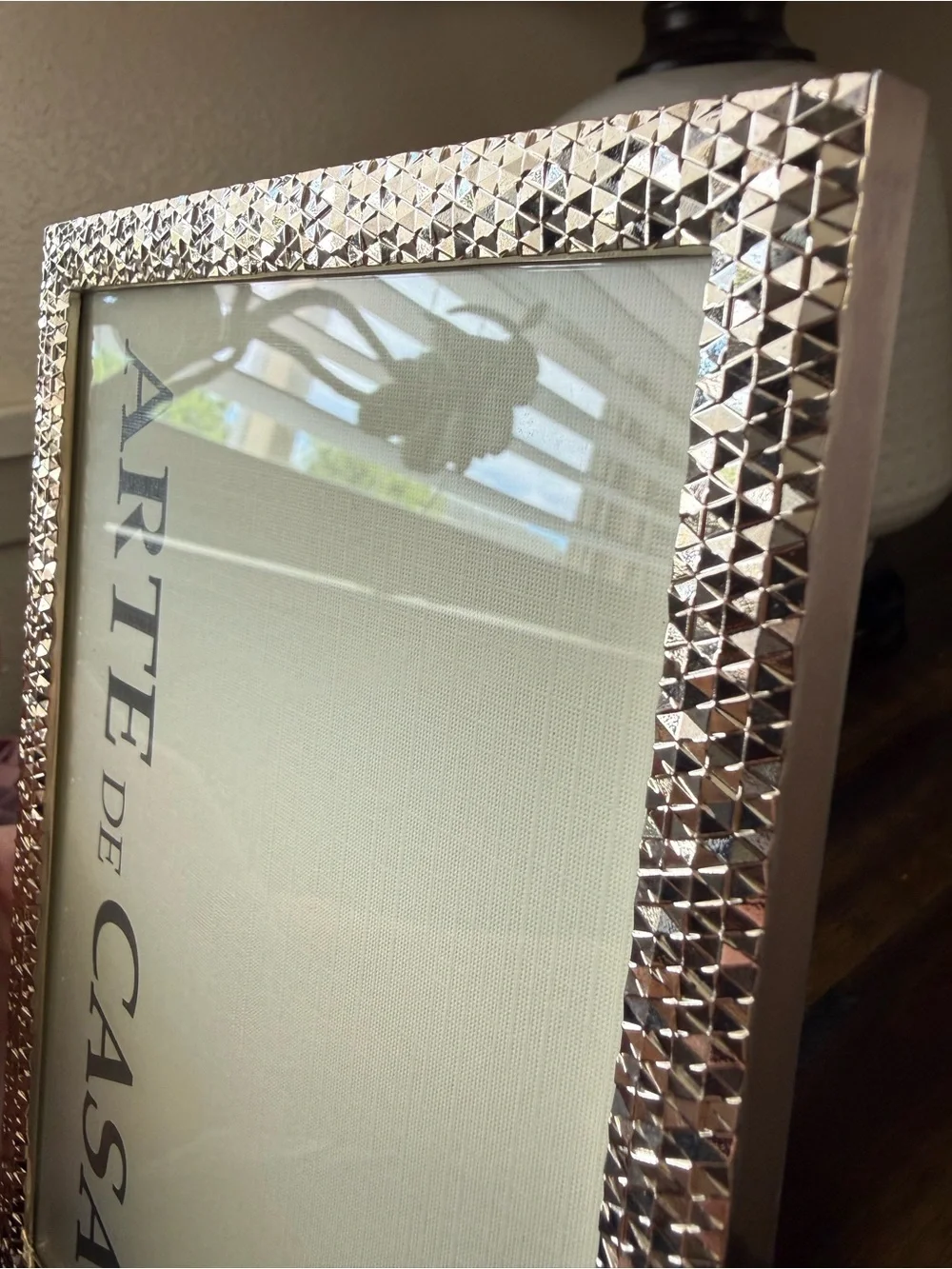 Arte de Casa Prism Picture Frame 5x7 NWT Gold Textured Geometric Diamond Cut
